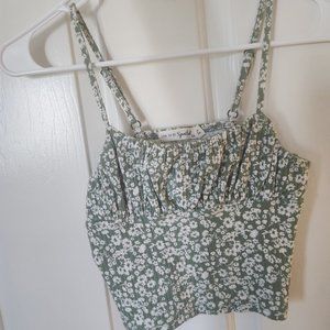 Floral Spagetti Strap Crop Top